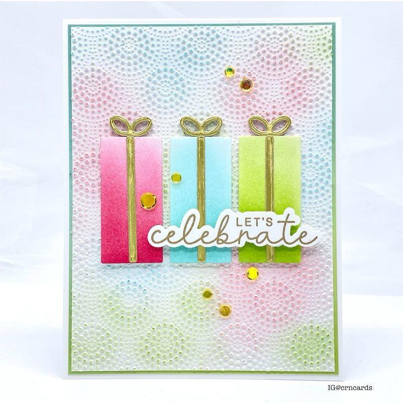 CZ Design Stamps And Dies Birthday Basics set740bb Splendor Birthday Card