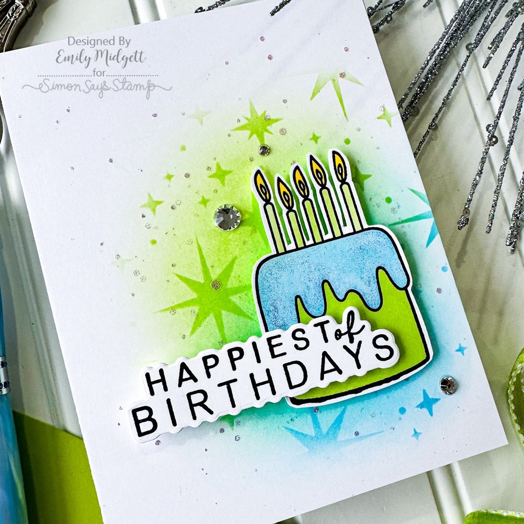 CZ Design Wafer Dies Birthday Basics czd231c Splendor Birthday Card | color-code:ALT01