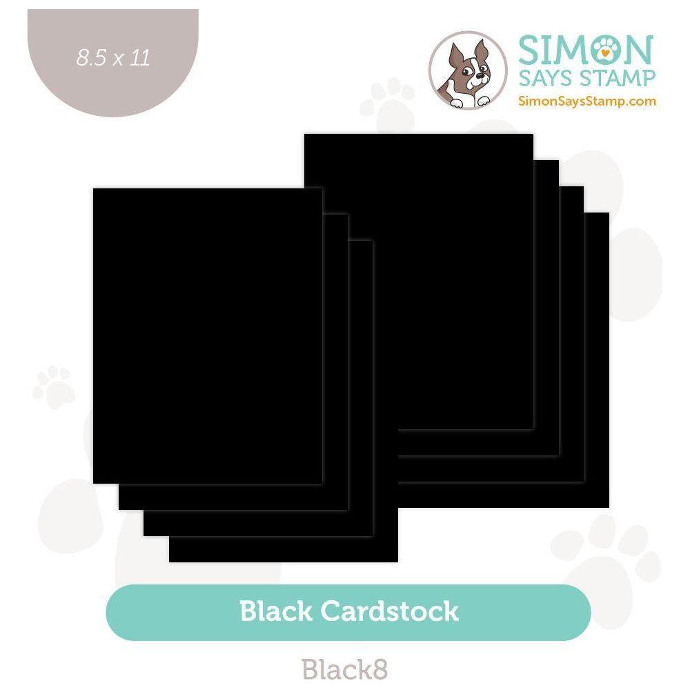 Simon Says Stamp Cardstock 100lb Black Black8