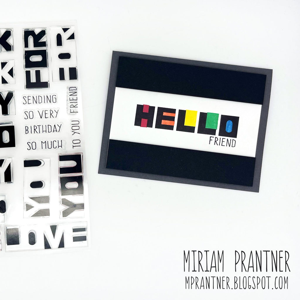 Simon Says Clear Stamps Block Alpha Words 2073ms Stamptember Hello Card | color-code:ALT02