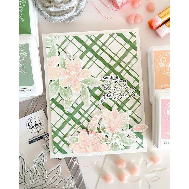 Pinkfresh Studio Delighted For You Dies 243624 Plaid Gratitude Card | color-code:ALT03