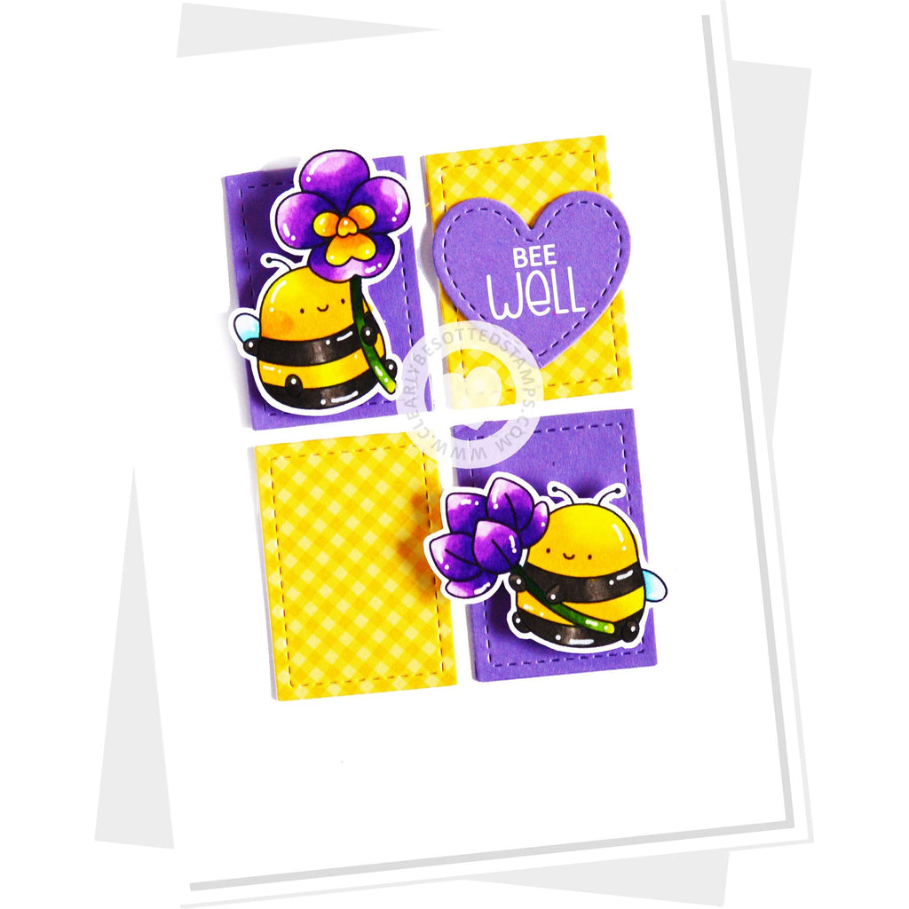 Clearly Besotted Blooming Beeday Clear Stamps bee well