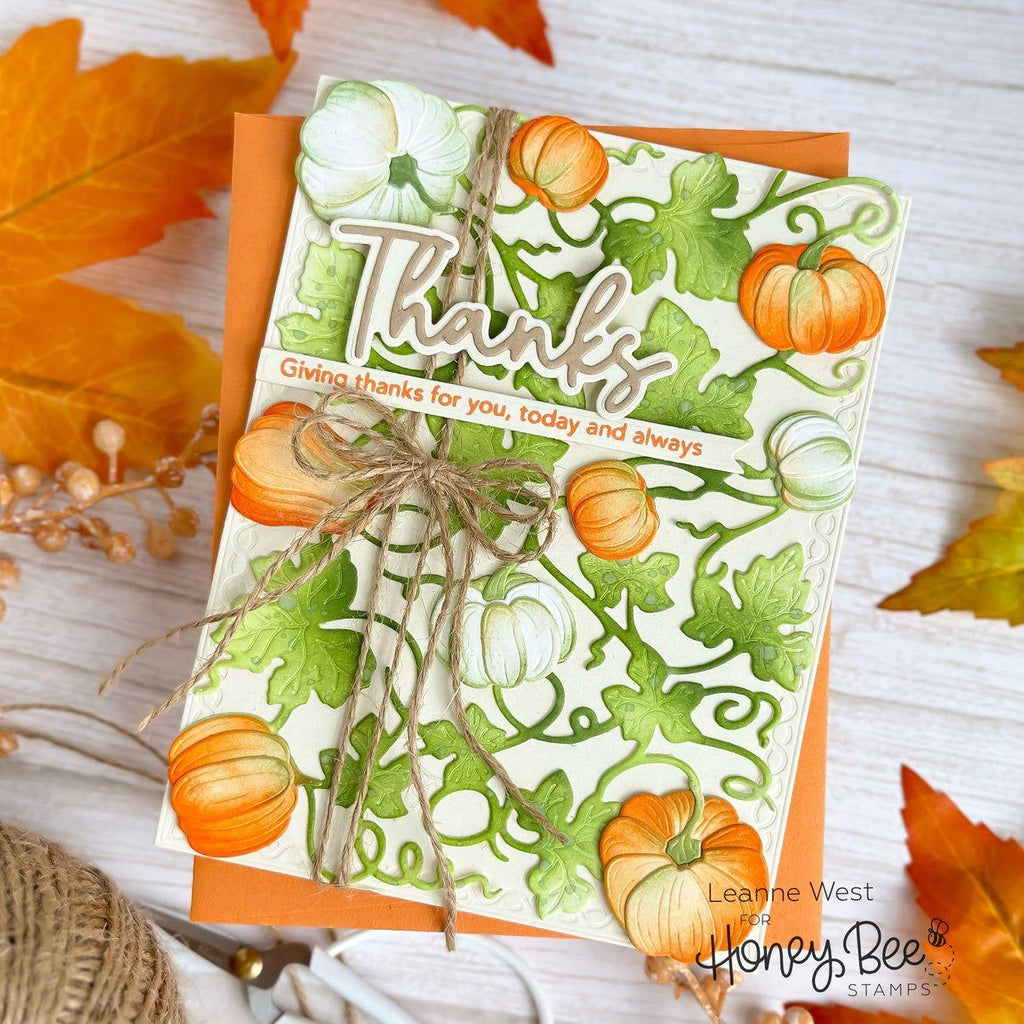 Honey Bee Bold Background Pumpkin Patch Dies hbds-bbpump Giving Thanks Card