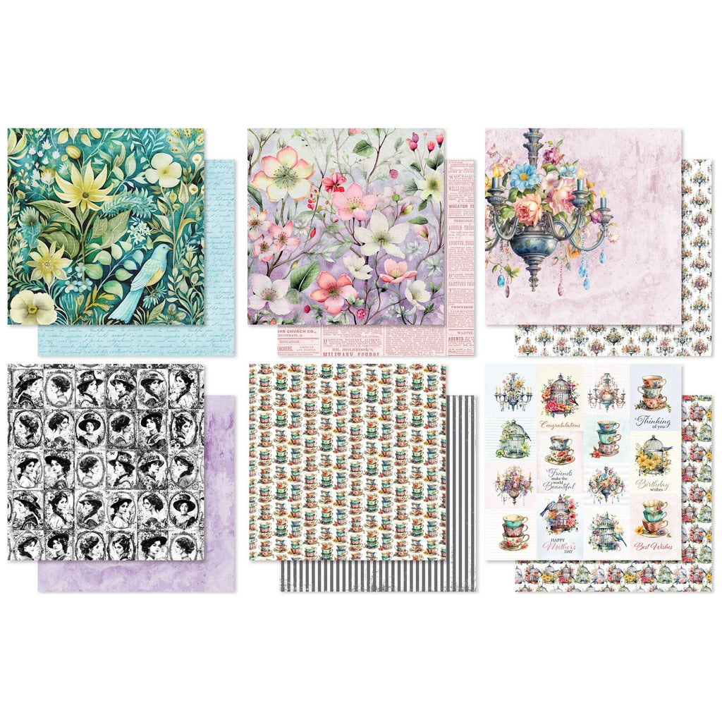 Paper Rose Botanical Memories 12x12 Paper 32127 sheets