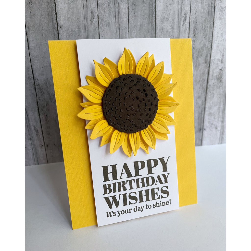 Simon Says Stamp Bountiful Sunflower Blossom Wafer Die s848 Out Of This World Sunflower Card | color-code:ALT03