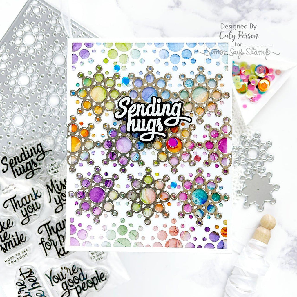 Simon Says Stamp Bubble Burst Wafer Dies s835 Season Of Wonder Hugs Card | color-code:ALT01