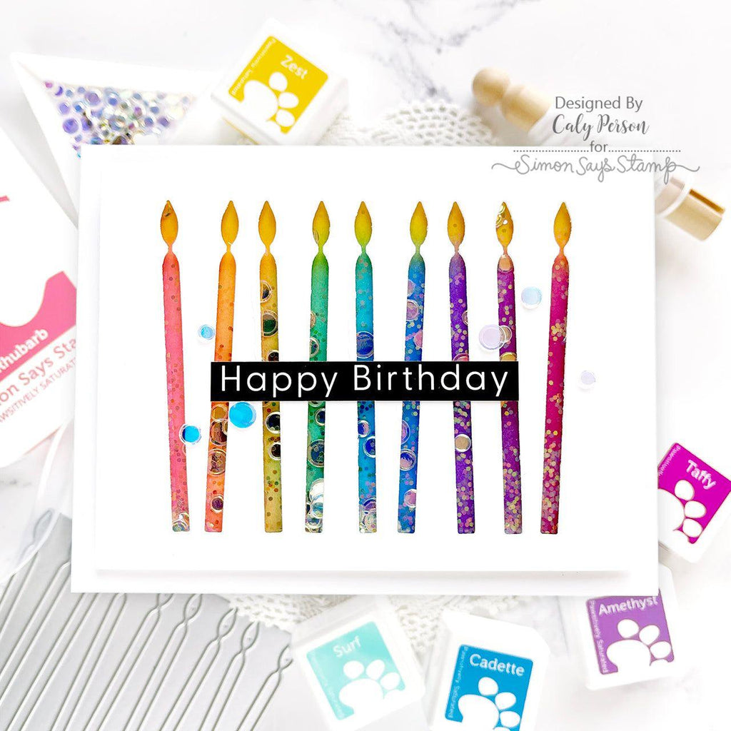 Simon Says Stamp Bunch of Candles Wafer Dies s927 Sweet Wishes Birthday Card | color-code:ALT01