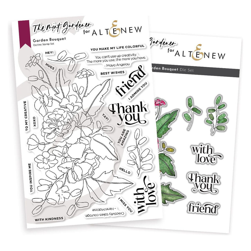 Altnew Garden Bouquet Clear Stamp and Die Set