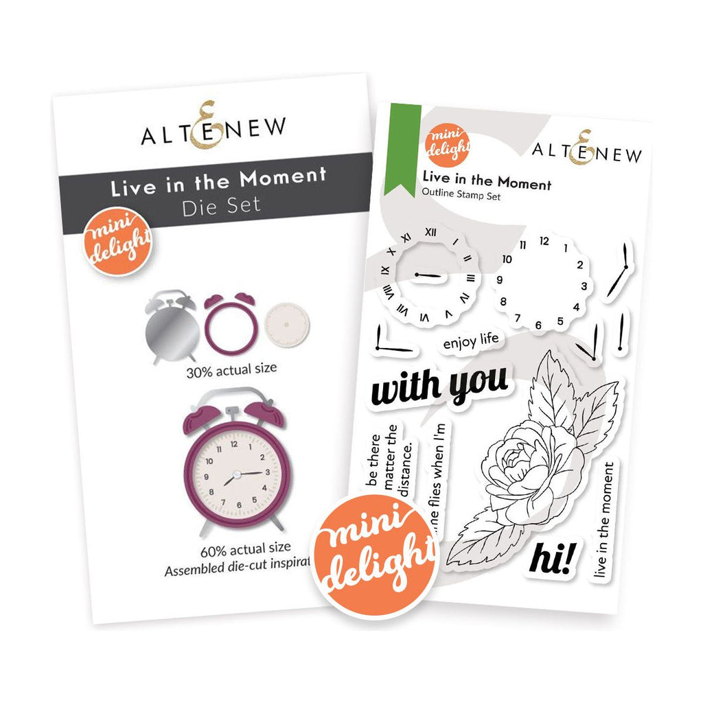 Altenew Mini Delight Live in the Moment Stamp and Die Set alt10220bn