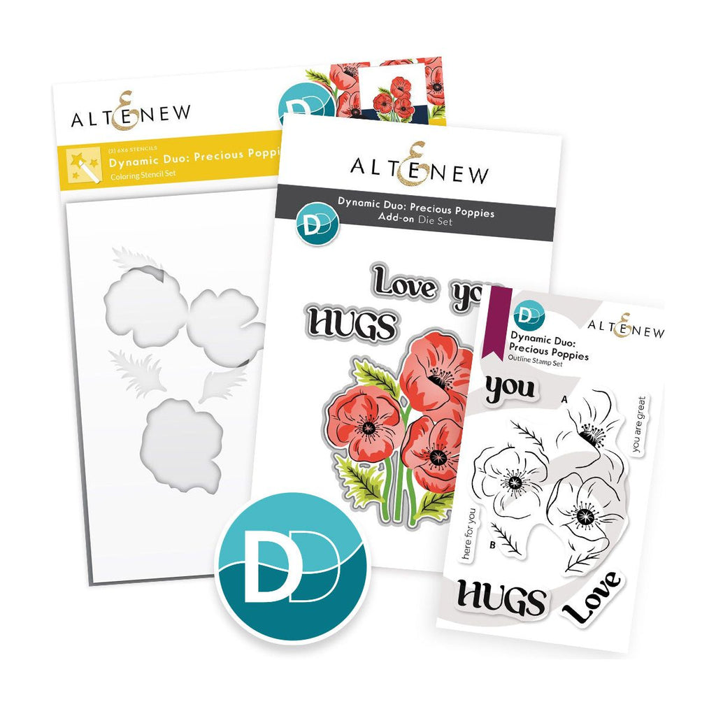 Altenew Dynamic Duo Precious Poppies and Add-on Die Set