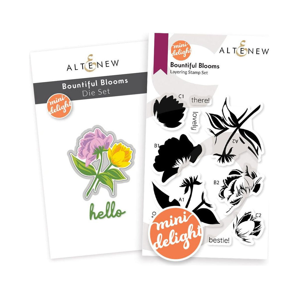 Altenew Mini Delight Bountiful Blooms Stamp and Die Set alt8689bn