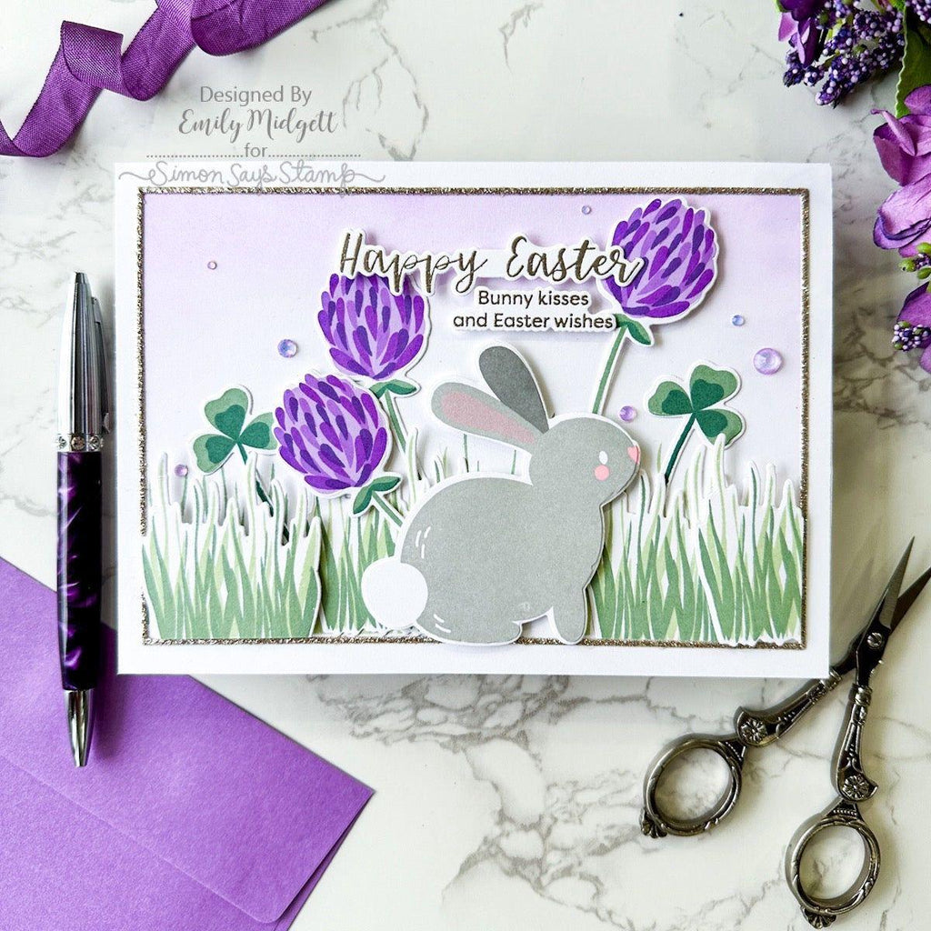 Simon Says Clear Stamps Bunny Kisses 3025ssc Splendor Easter Card | color-code:ALT06