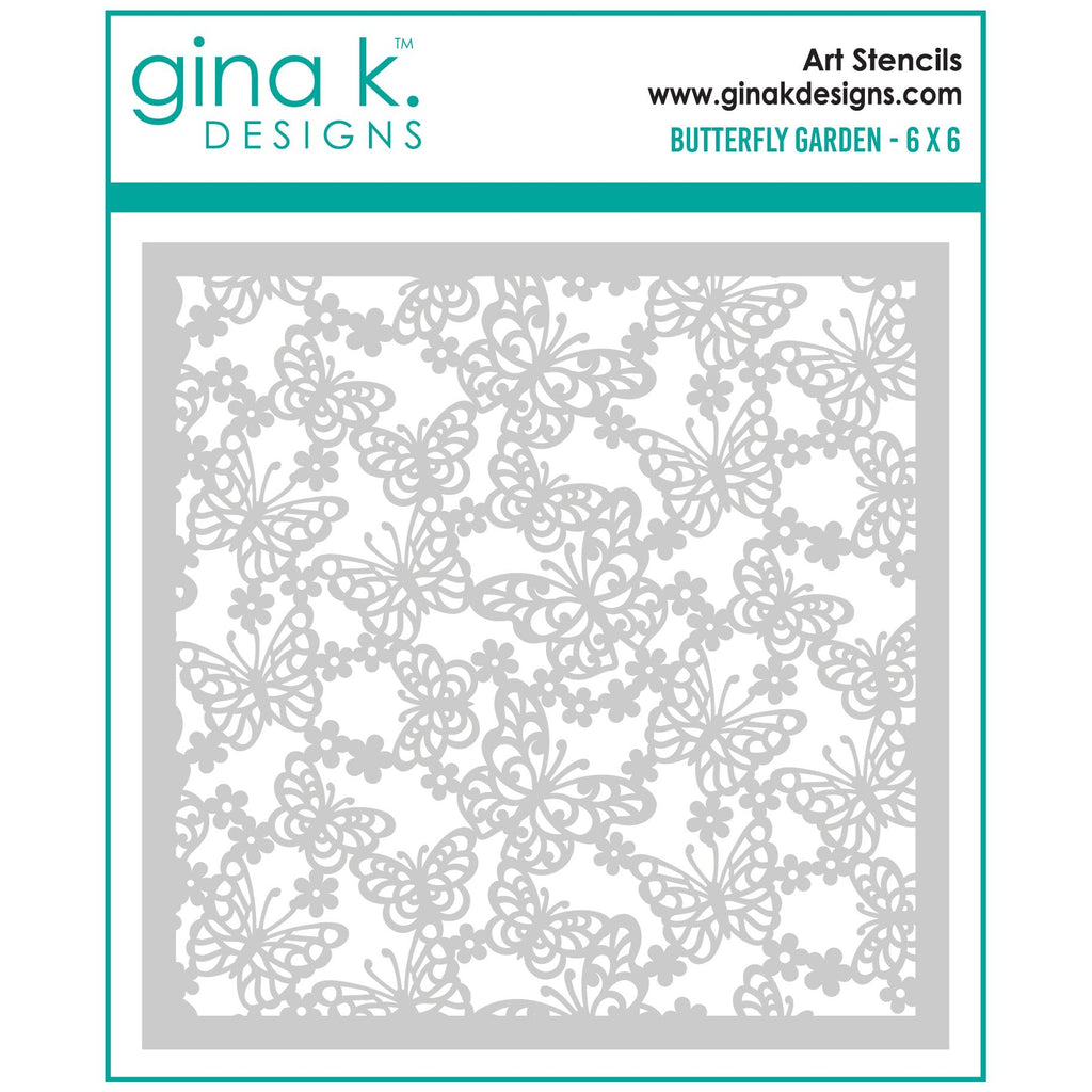 Gina K Designs Butterfly Garden Stencil gkdst81