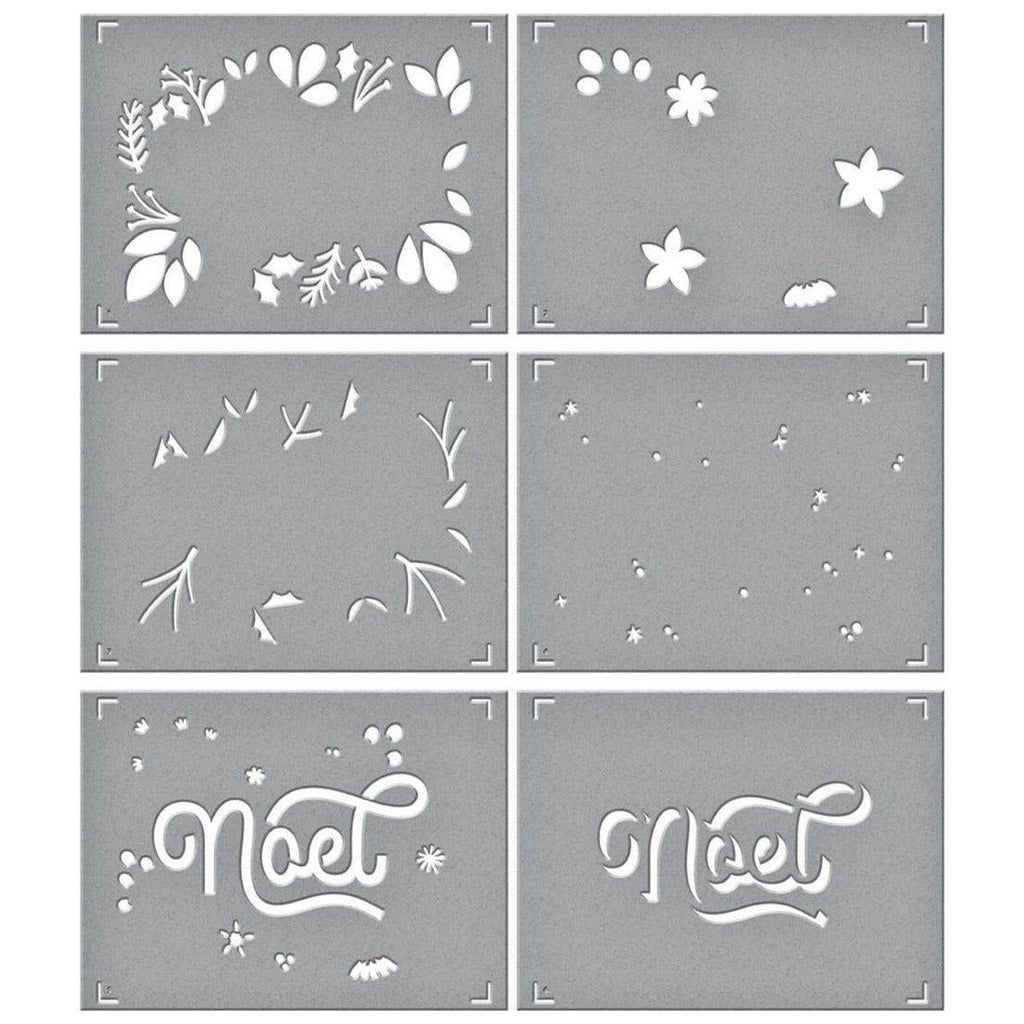 STN-067 Spellbinders Layered Noel Foliage Stencils