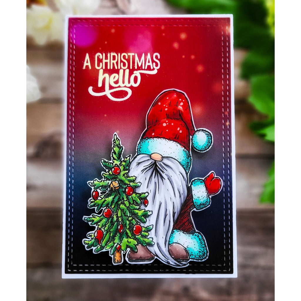 Picket Fence Studios Merry Good Gnome Clear Stamps c-153 santa gnome