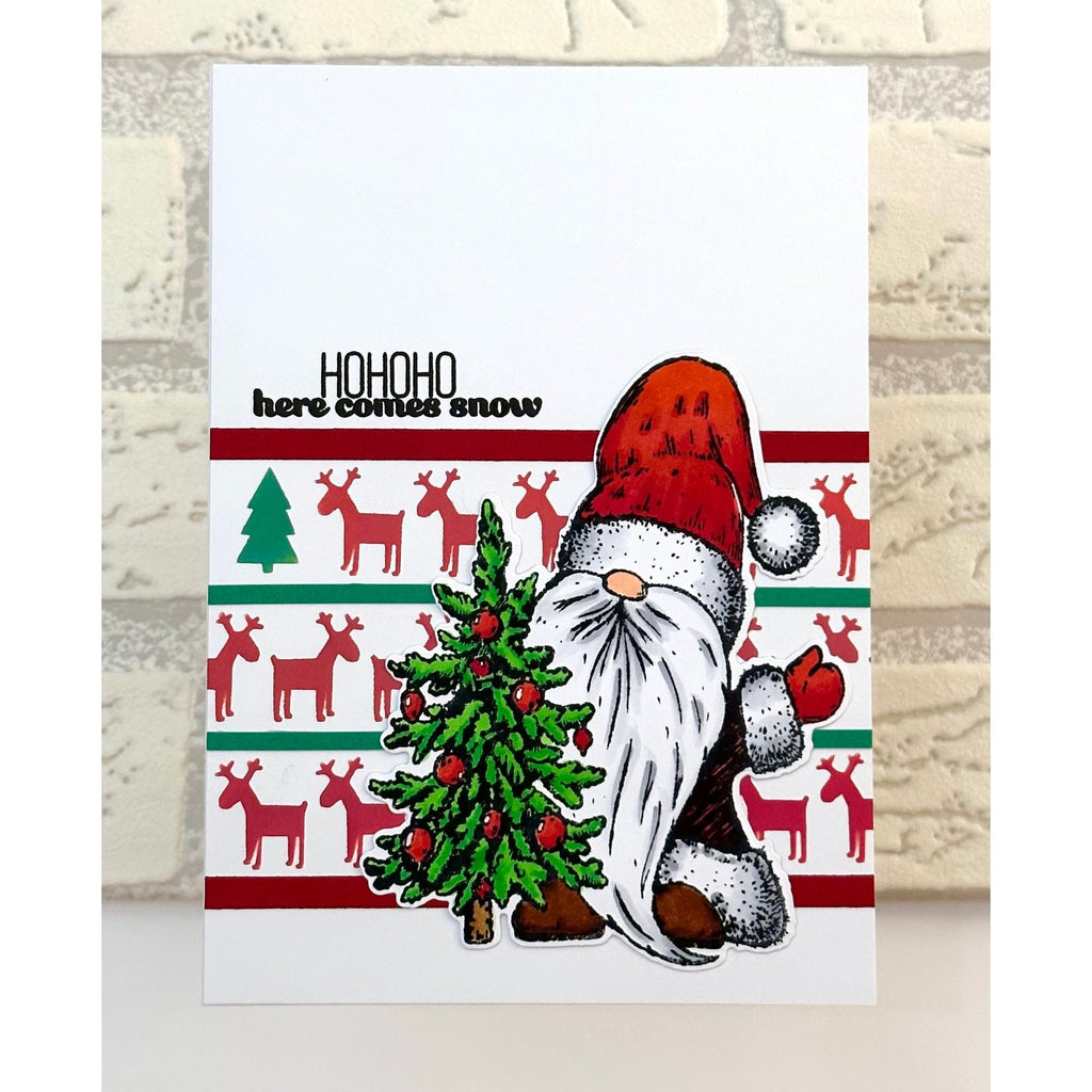 Picket Fence Studios Merry Good Gnome Clear Stamps c-153 hohoho