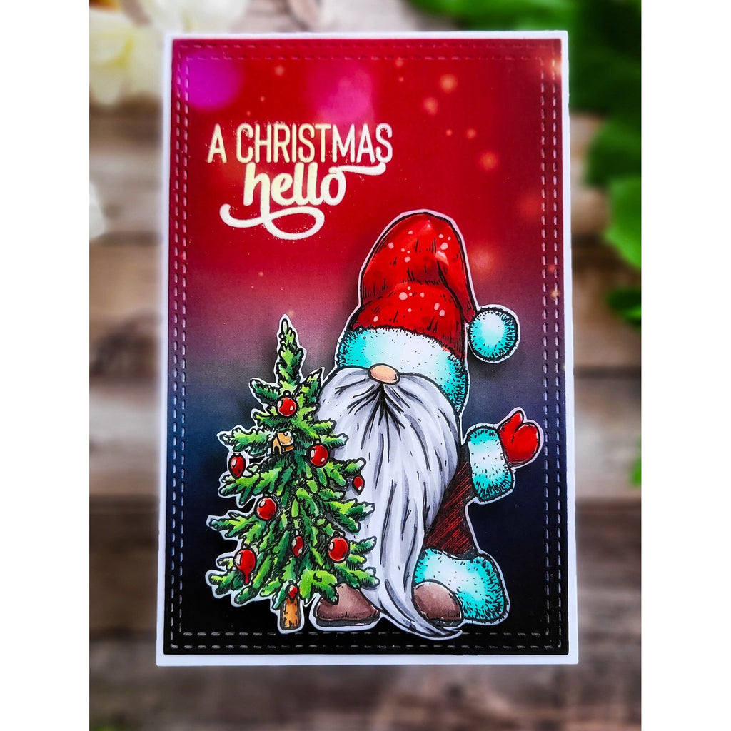 Picket Fence Studios Merry Good Gnome Dies c-153d christmas hello