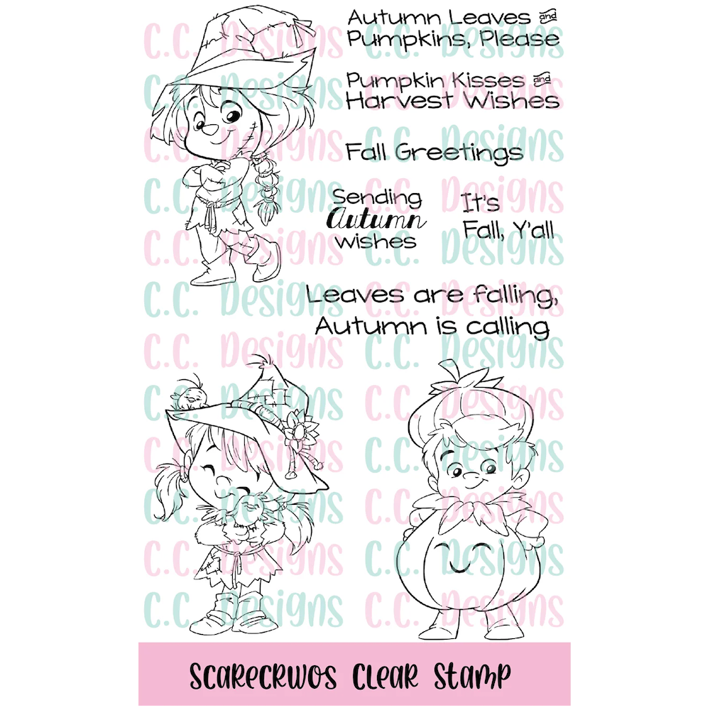 C.C. Designs Scarecrows Clear Stamp Set ccd-362