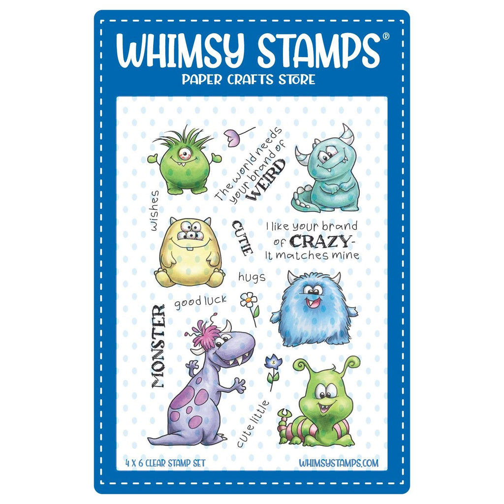 Whimsy Stamps Monster Cuties Clear Stamps C1416