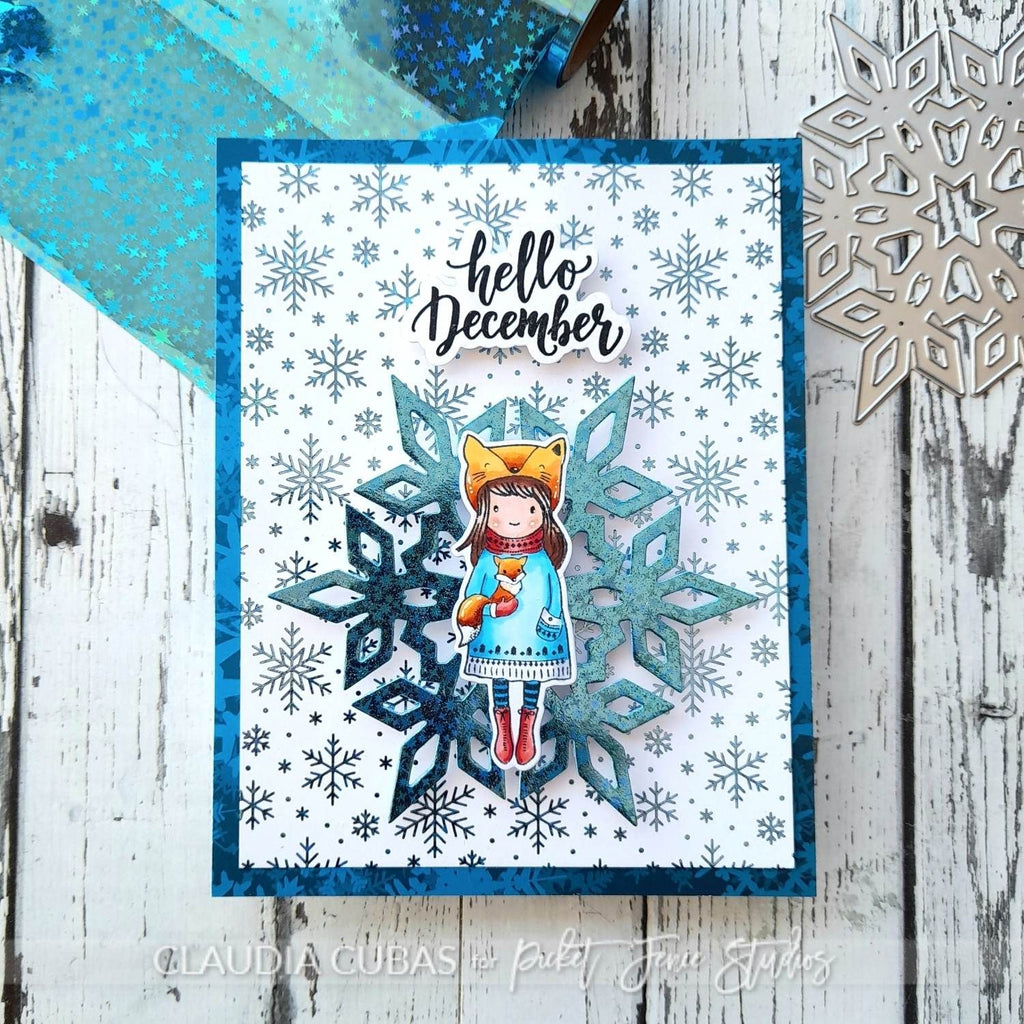 Picket Fence Studios Merry Christmas Friends Clear Stamps c-159 hello december