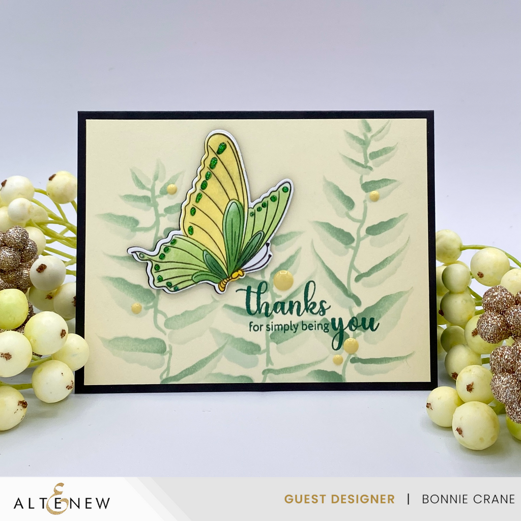 Altenew Cascading Vines Press n Foil Plate alt10234 thanks for being you