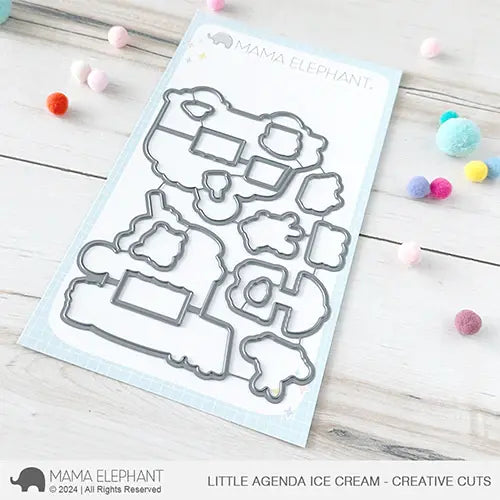 Mama Elephant Little Agenda Ice Cream Creative Steel Dies