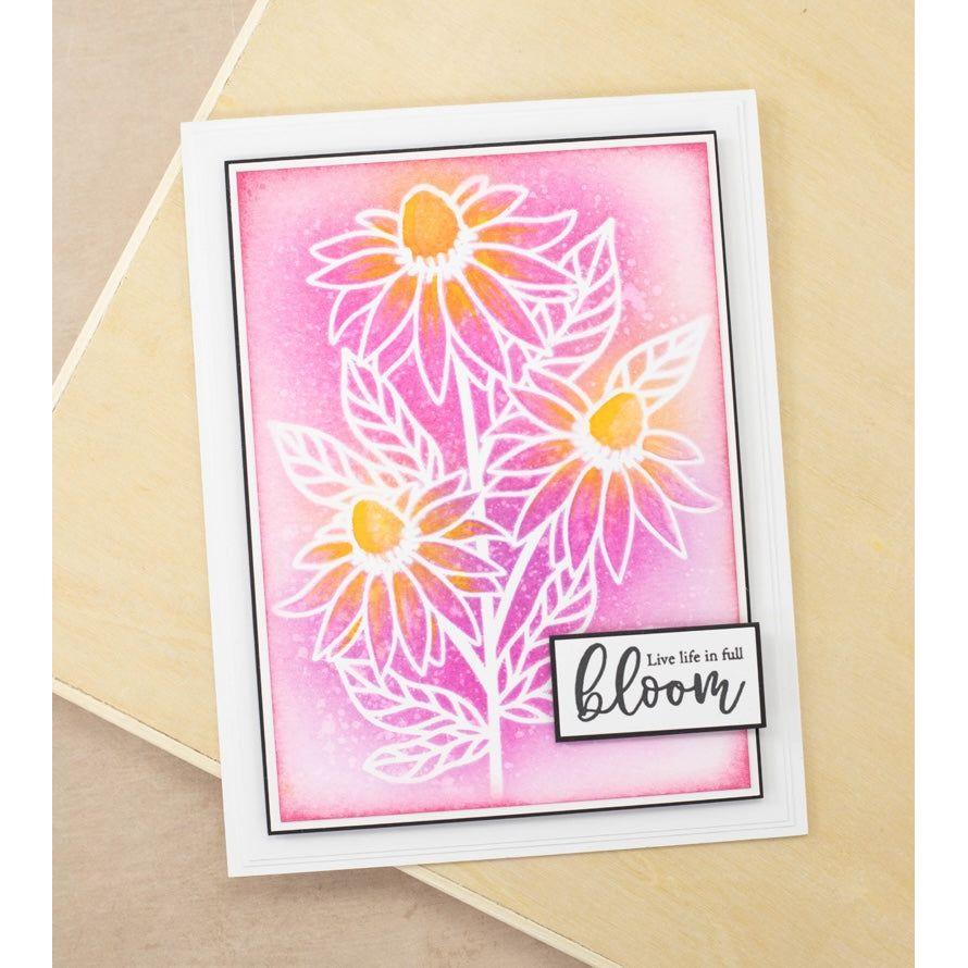 Crafter's Companion Classic Echinaceas Mask cc-mask-clech coneflower card