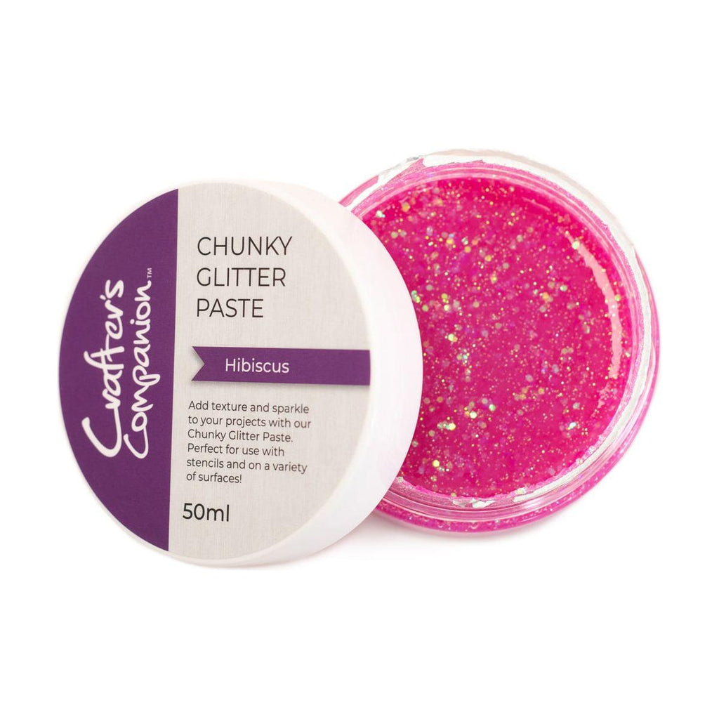 Crafter's Companion Hibiscus Chunky Glitter Paste cc-mme-chglp-hibi