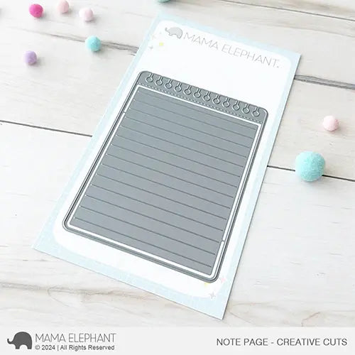 Mama Elephant Note Page Creative Cuts Steel Dies