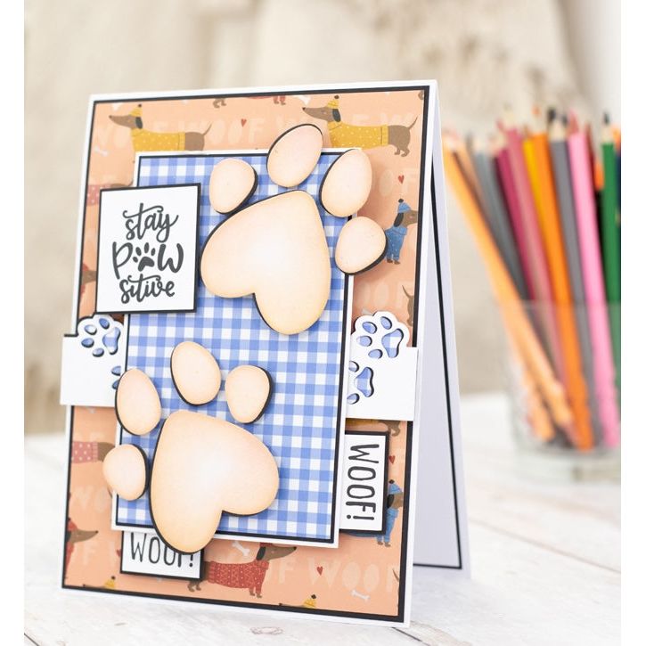 Crafter's Companion Top Dog Clear Stamps cc-pr-ca-st-tpdg stay pawsitive card