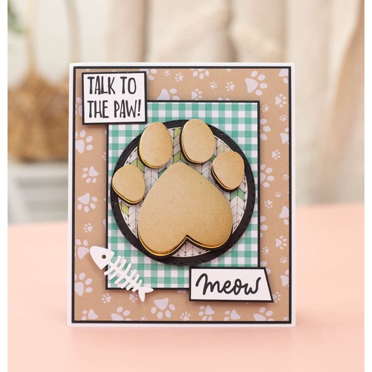 Crafter's Companion Talk To The Paw Die cc-pr-md-tttp meow pawprint card