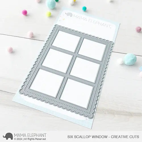 Mama Elephant Six Scallop Window Creative Cuts Steel Dies