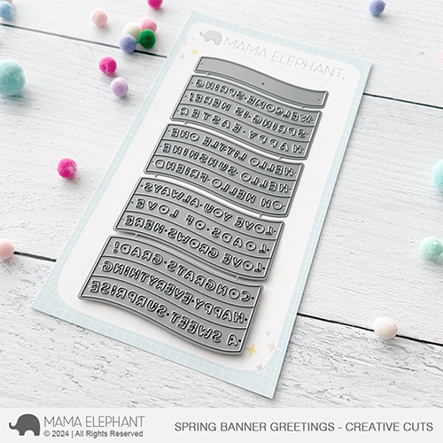 Mama Elephant Spring Banner Greetings Creative Cuts Steel Dies