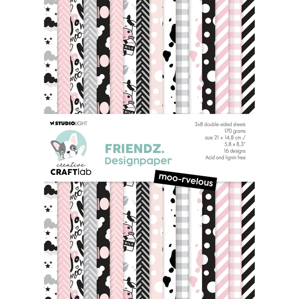 Studio Light Moo-rvelous Friendz Paper Pad ccl-fr-pp134