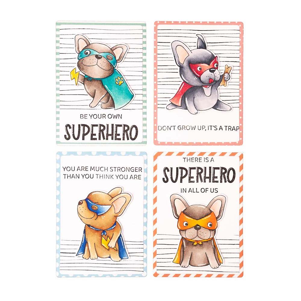 Studio Light Superhero Buddy Clear Stamps ccl-fr-stamp468 notecards