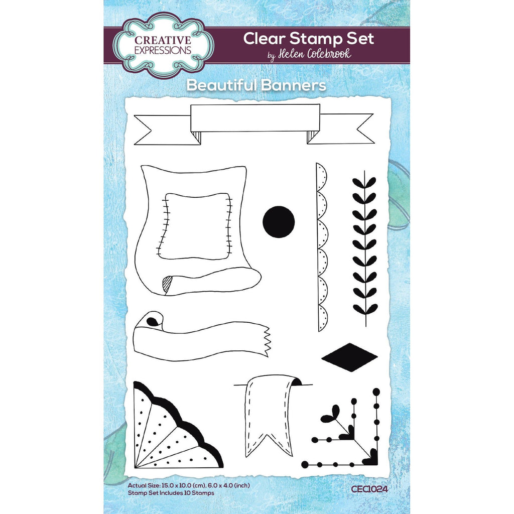 Creative Expressions Beautiful Banners Clear Stamps cec1024