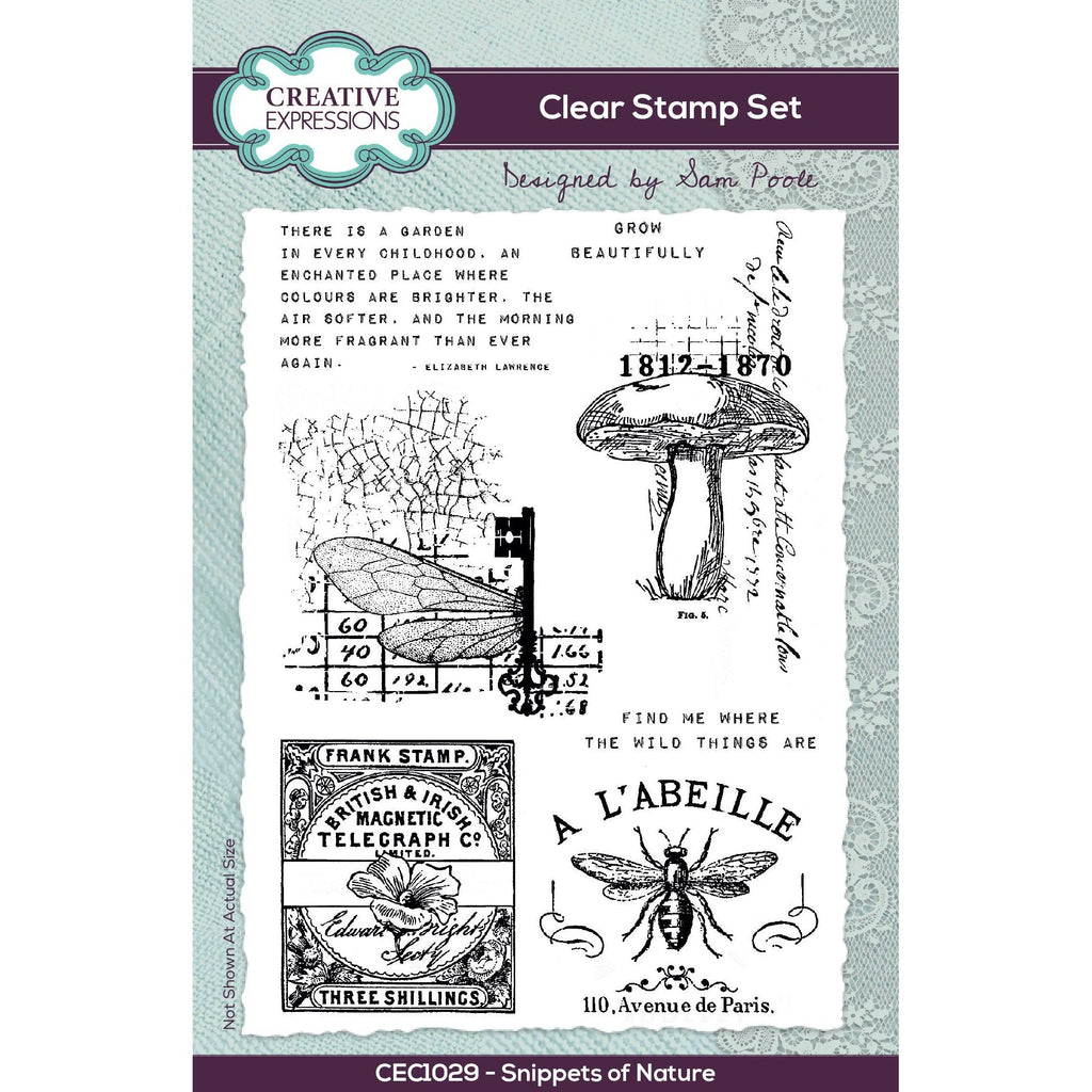 Creative Expressions Sam Poole Snippets of Nature Clear Stamps cec1029