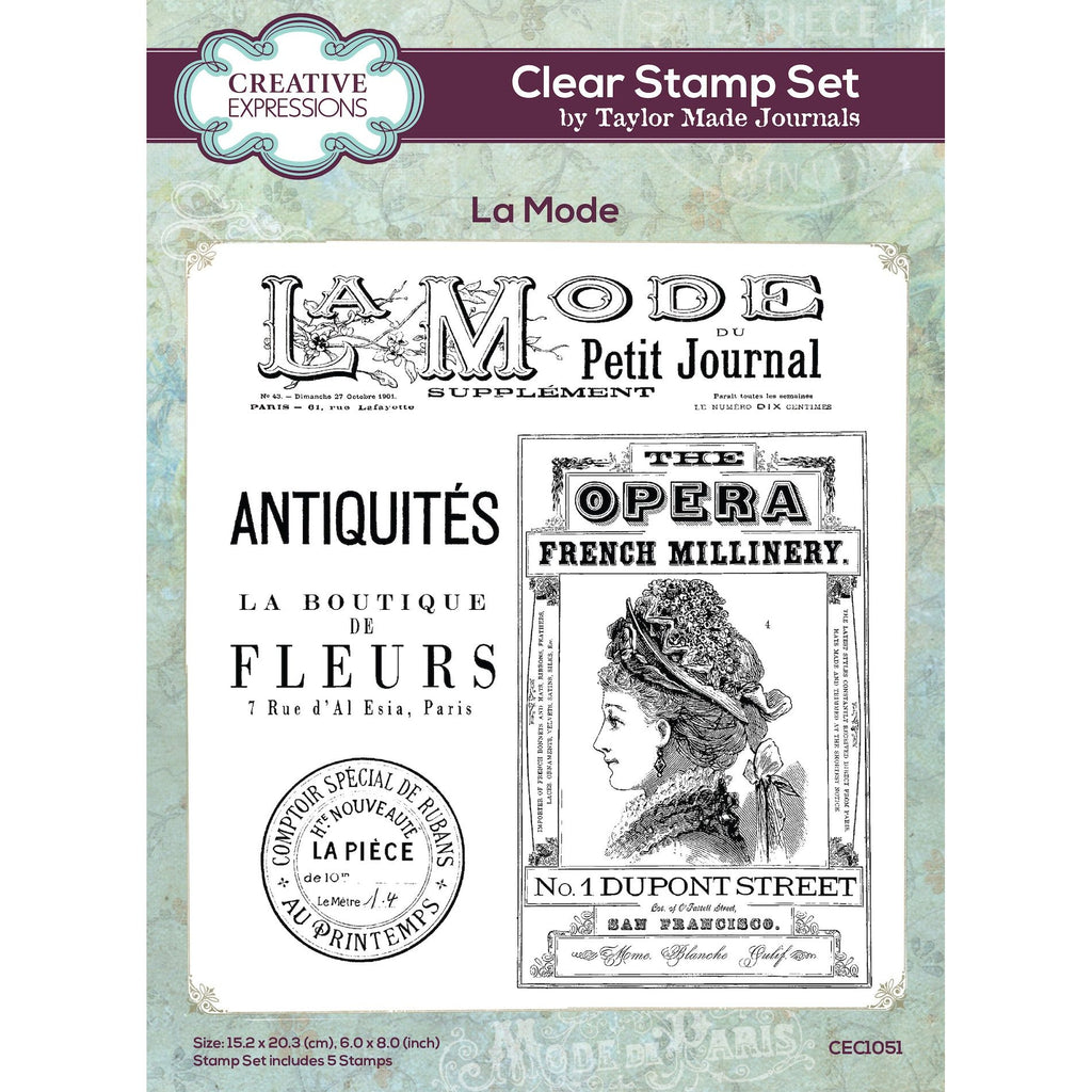 Creative Expressions La Mode Clear Stamps cec1051