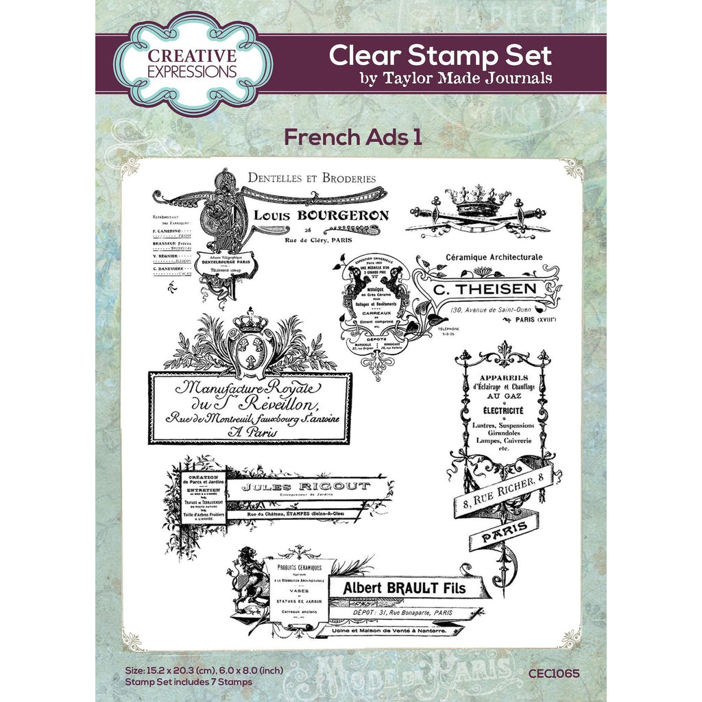 Creative Expressions French Ads 1 Clear Stamps cec1065