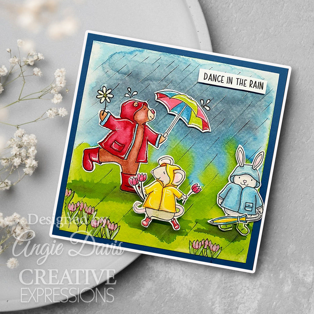 Creative Expressions Dancing In The Rain Clear Stamps cec1077 animals