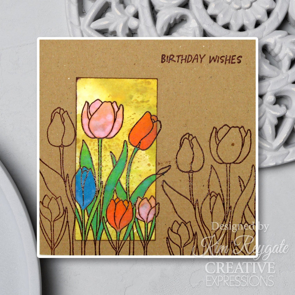 Creative Expressions Tulip & Crocus Clear Stamps cec1079 birthday wishes