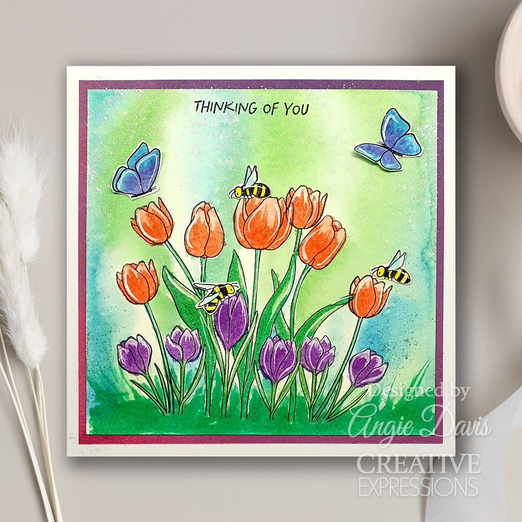 Creative Expressions Tulip & Crocus Clear Stamps cec1079 thinking about you