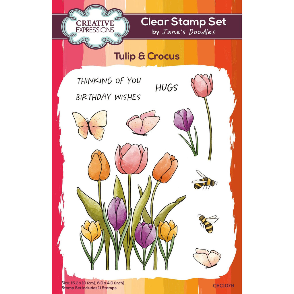 Creative Expressions Tulip & Crocus Clear Stamps cec1079