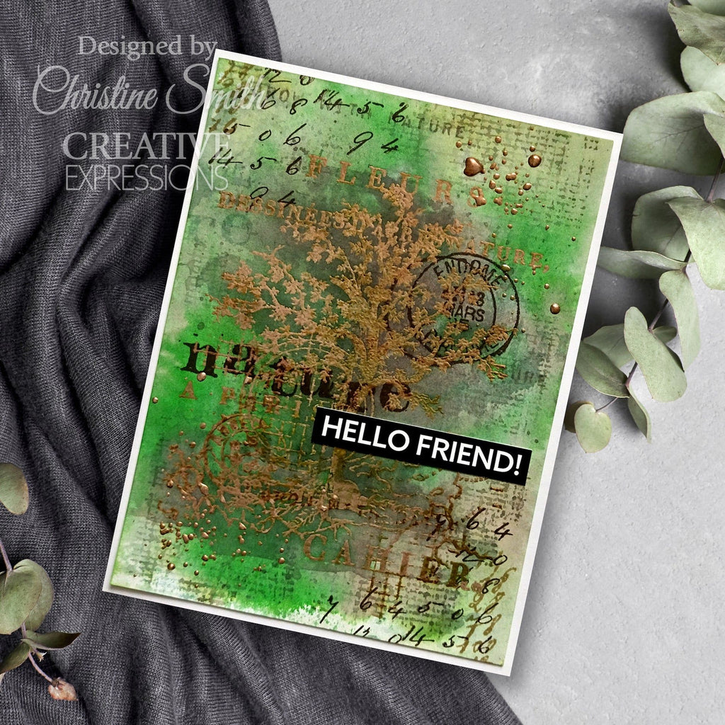 Creative Expressions Numbers From The Past Clear Stamps cec1086 hello friend