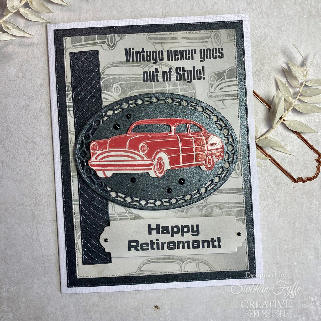 Creative Expressions Vintage Cars Clear Stamps cec1087 retirement