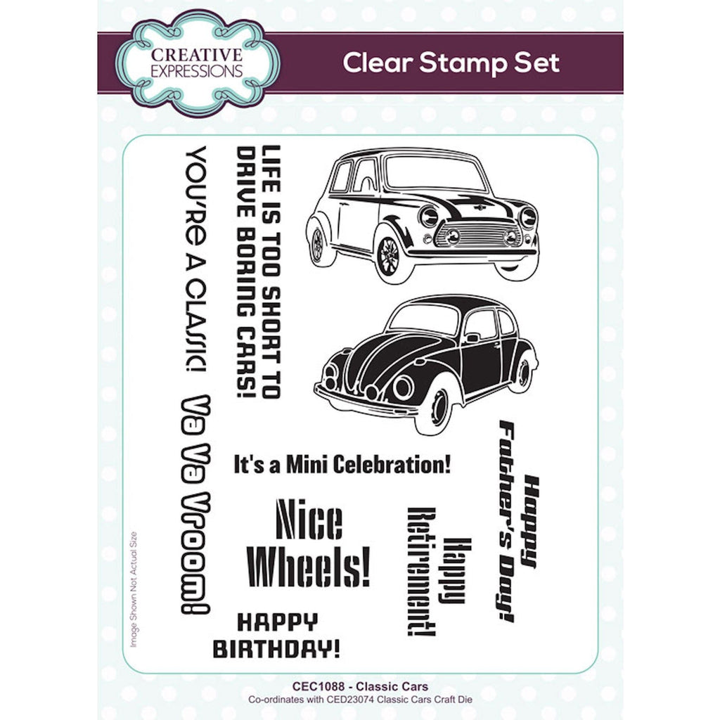 Creative Expressions Classic Cars Clear Stamps cec1088