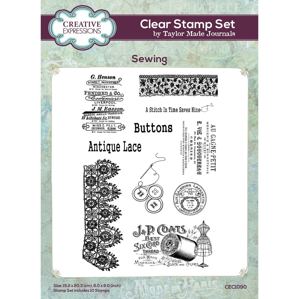 Creative Expressions Sewing Clear Stamps cec1090