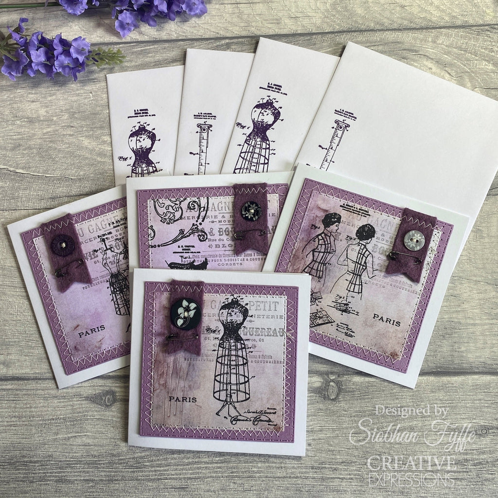 Creative Expressions Industrial Sewing Clear Stamps cec1091 dress forms