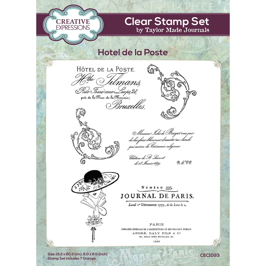 Creative Expressions Hotel de la Poste Clear Stamps cec1093