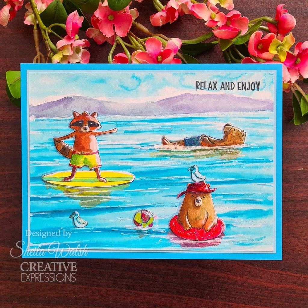 Creative Expressions Good Vibes Clear Stamps cec1094 relax and enjoy